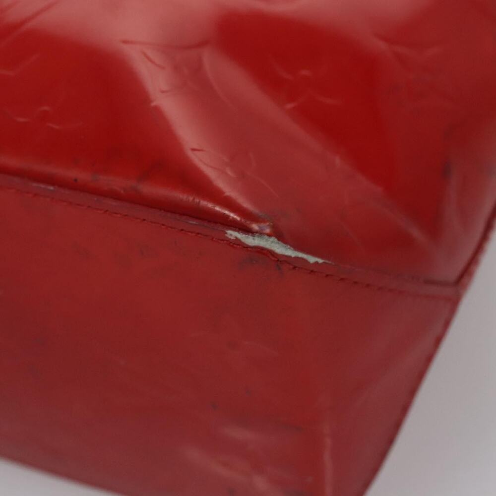LOUIS VUITTON Monogram Vernis Reade PM Hand Bag Red Rouge M91088 - Picture 14 of 16